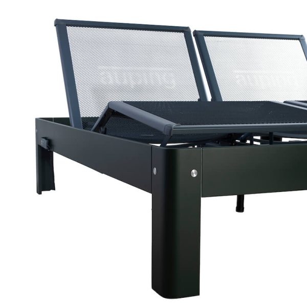 Auping elektrisch 180 x 200 Dennengroen aanzicht links
